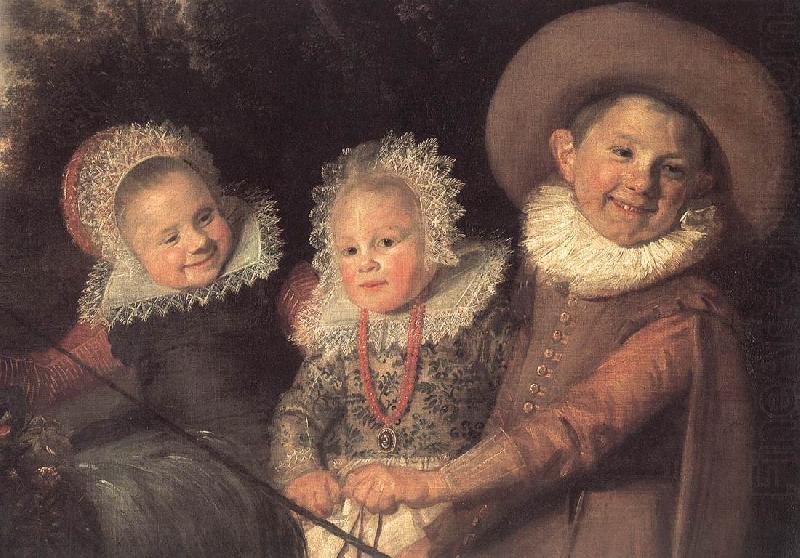 HALS, Frans Three Children with a Goat Cart (detail) china oil painting image
